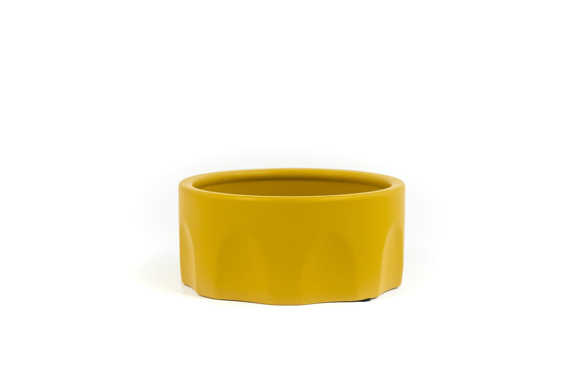 mustard yellow ceramic plant pot Momma Pot