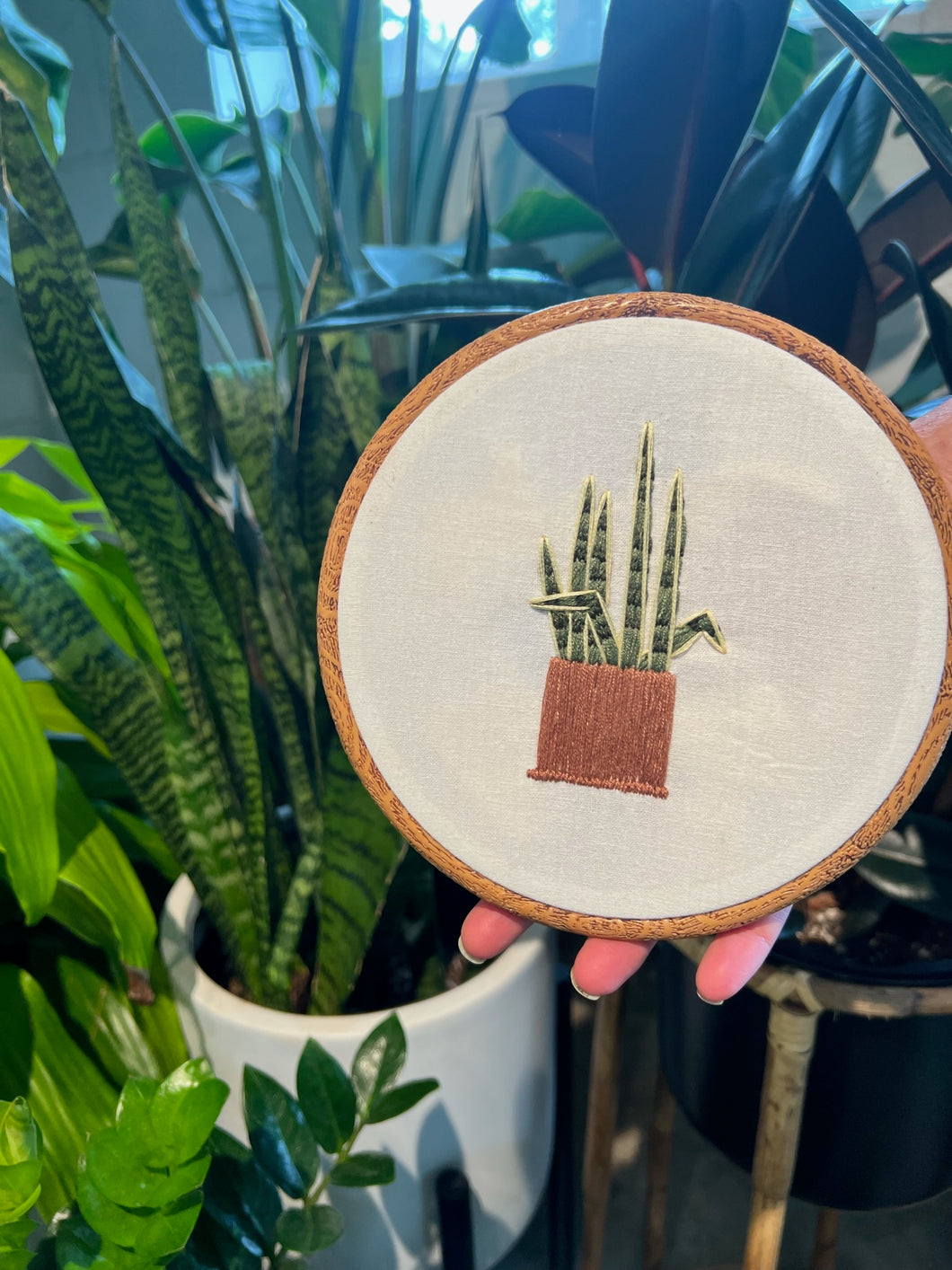 Snake Plant Embroidery