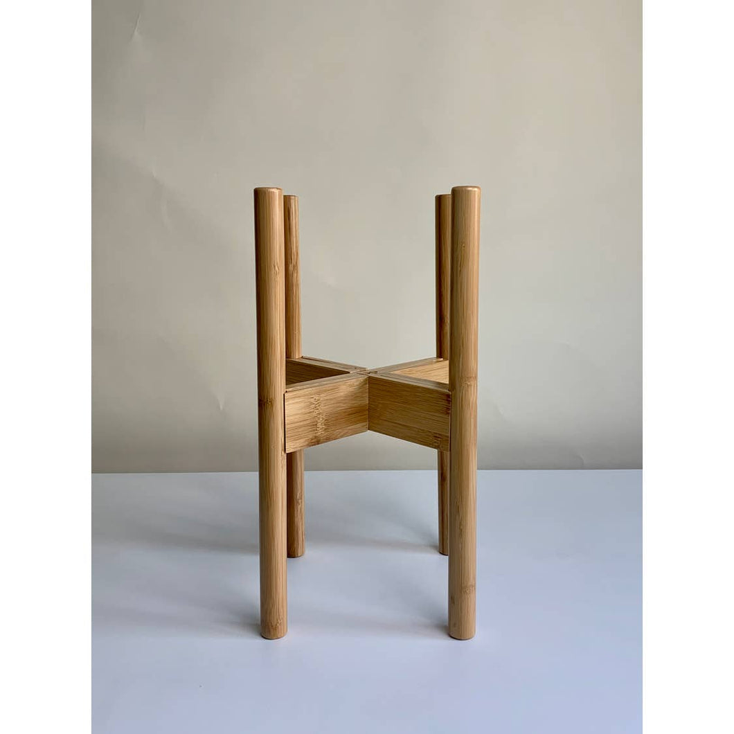 Adjustable Wooden Plant Stand - Natural